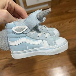 Toddler Vans size 4 unicorn sneakers blue sparkles
